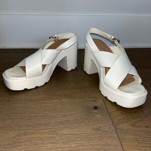 Altar'd State Cream Platform Sandals